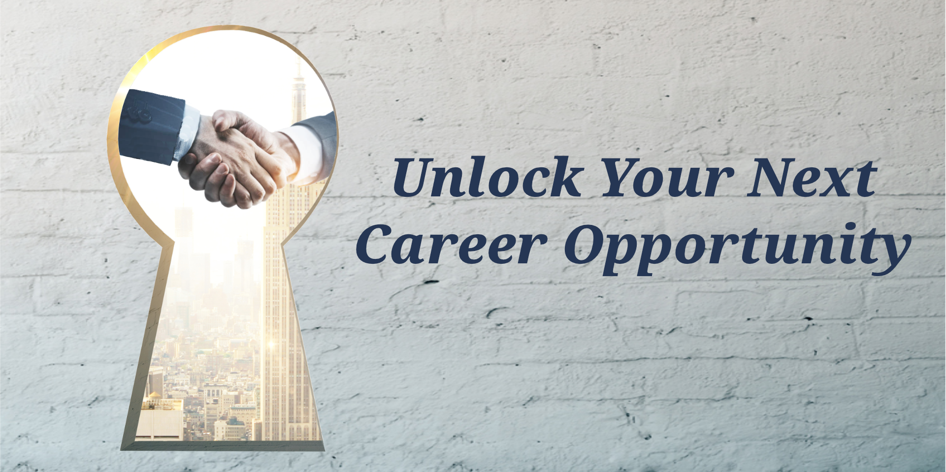 Banner image with text: Unlock your next career opportunity